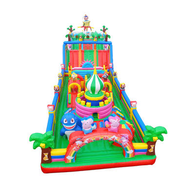 kids outdoor giant commercial inflatable bouncy obstacle course for sale