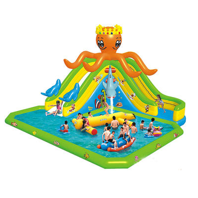 commercial inflatable octopus water pool slide aqua park