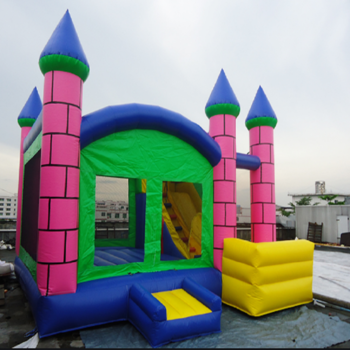 Fun big combo moon party kid air commercial moonwalk jump bouncy jumper castle inflatable bouncer bounce house with water slide