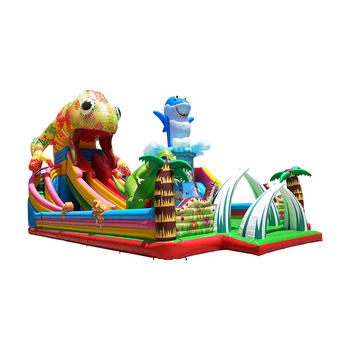 inflatable dragon theme bouncy slide for amusement park