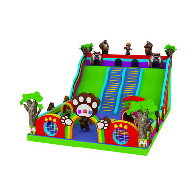 factory direct cheap price bear theme inflatable slide for sale