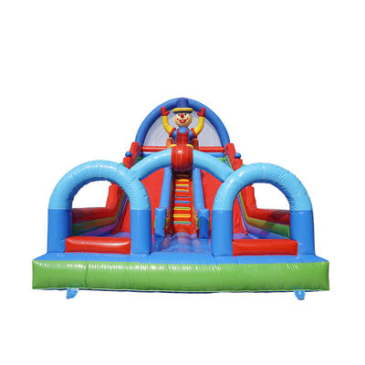 Commercial Inflatable Clown Bouncy Castle Slide for kids