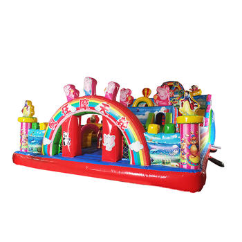 hot sale ferris wheel peppa pig theme bouncy slide for birthday party