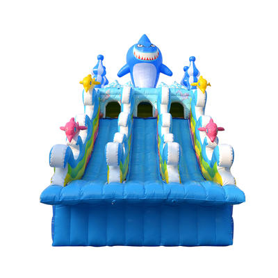 2019 new design outdoor commercial used inflatable triple lane water slides for sale
