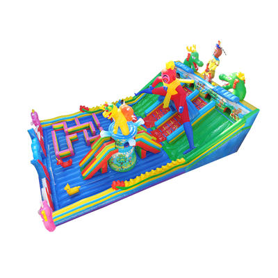 inflatable jumping bouncy castle with combo clearance climbing big and mini slides