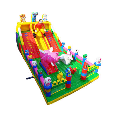 colorful giant inflatable bouncy slide outdoor children customized inflatable slide