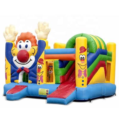 Funny Clown Kids Inflatable Bouncy Castle with Slide Jumping Amusement Park Equipment Inflatable Castle Bouncer