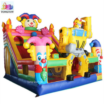 Funny Inflatable Circus Amusement Park Giant Inflatable Clown Playground For Kids